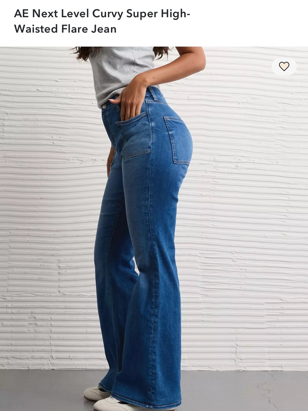 American Eagle Outfitters High-Waisted Flare Jeans - Medium Blue - Picture 2 of 10